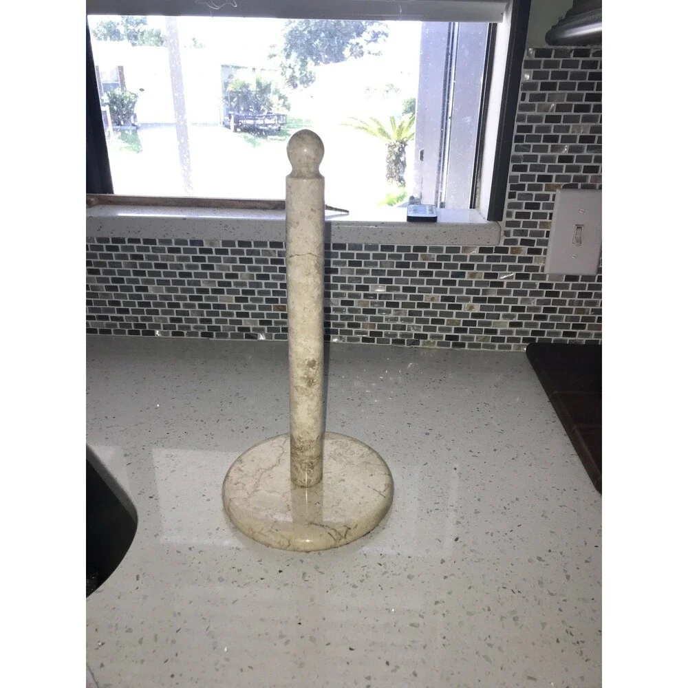 Marble paper towel holder